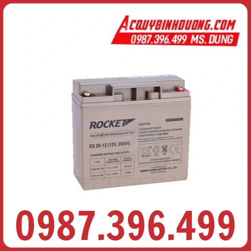 Sản phẩm ac quy rocket es 2012 12v20ah p37223669 — ắc quy Bình Việt Phát - Công Ty TNHH Bình Việt Phát — MST 3702370744