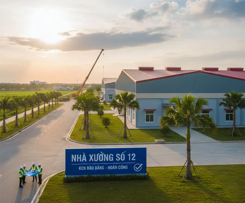 Sản phẩm Lam hoan cong nha xuong tai KCN Bau Bang — Công Ty TNHH Một Thành Viên Cơ Khí Xây Dựng Nasa Bình Dương — MST 3702402629