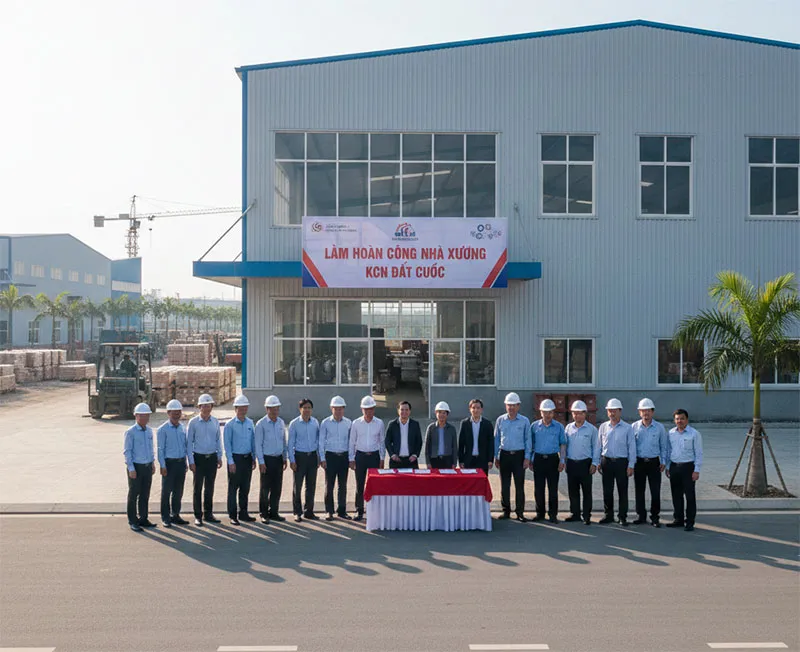Sản phẩm Lam hoan cong nha xuong tai KCN Dat Cuoc — Công Ty TNHH Một Thành Viên Cơ Khí Xây Dựng Nasa Bình Dương — MST 3702402629