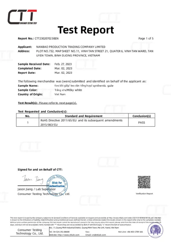 Sản phẩm CTT2302070238EN NANBAO RoHS web 724x1024 — Keo Dán Công Nghiệp Nanbao - Công Ty TNHH Sản Xuất Thương Mại Nanbao — MST 3702437861