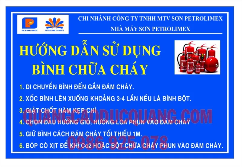 Sản phẩm bien bao huong dan su dung binh chua chay — Công Ty TNHH TM DV Thiết Bị Đức Quang — MST 3702509788
