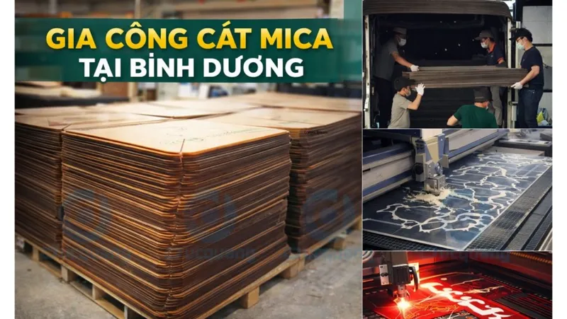 Sản phẩm xuong gia cong mica tai binh duong — Công Ty TNHH TM DV Thiết Bị Đức Quang — MST 3702509788