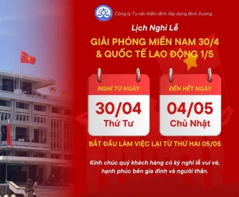 Sản phẩm lich nghi le 304 5985 — Công Ty TNHH Tư Vấn Kiểm Định Và Xây Dựng Bình Dương — MST 3702524948