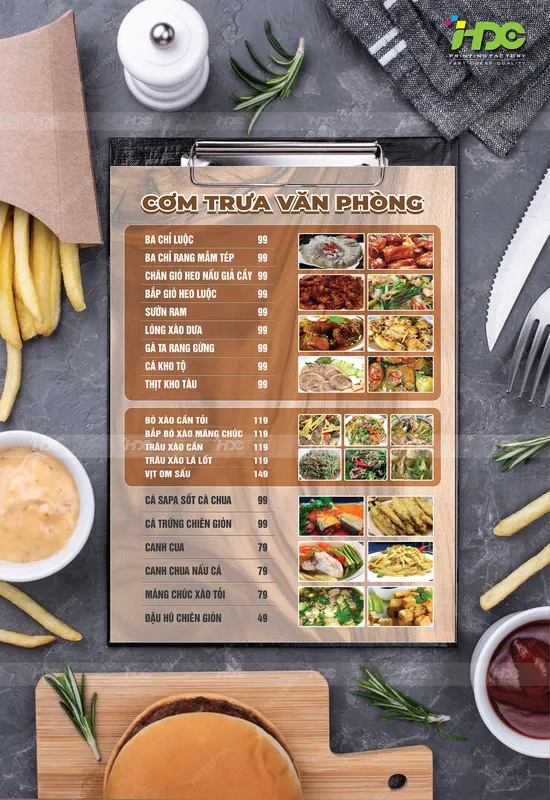 Sản phẩm menu binh duong d2 — In ấn HPDC - Công Ty Trách Nhiệm Hữu Hạn HPDC — MST 3702570447