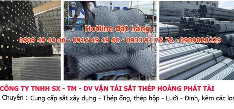 Sản phẩm slide1 55360 — Sắt Thép Hoàng Phát Tài - Công Ty TNHH Sản Xuất Thương Mại Dịch Vụ Vận Tải Sắt
Thép Hoàng Phát Tài — MST 3702626185