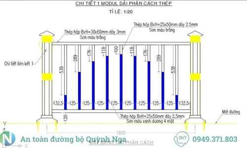 Sản phẩm Ban ve dai phan cach thep1_thumb — Công Ty TNHH Vận Tải Và An Toàn Đường Bộ Quỳnh Nga — MST 3702727779