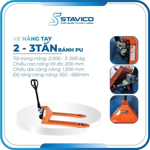 Sản phẩm xe nang tay pu 1 — Công Ty TNHH Stavico — MST 3702746683