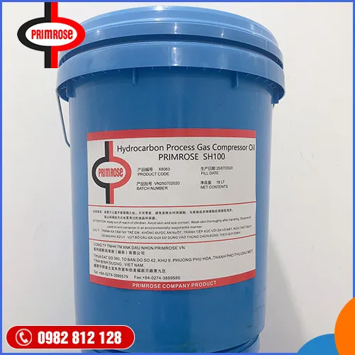 Sản phẩm PRIMROSE SH100 — Dầu Máy Primrose - Công Ty TNHH Thương Mại Xuất Nhập Khẩu Dầu Nhờn Primrose Việt
Nam — MST 3702779946