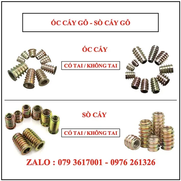 Sản phẩm Oc cay go   so cay gofnl — Bulong ốc Vít Cường Thịnh - Công Ty TNHH Công Nghiệp Hóa Cường Thịnh — MST 3702868219