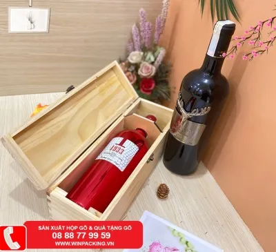 Sản phẩm hop go dung ruou vang 1 chai 2 7995 — Công Ty TNHH Bao Bì Winpacking — MST 3702872021