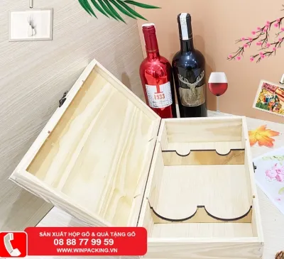 Sản phẩm hop go dung ruou vang cao cap 1 7377 — Công Ty TNHH Bao Bì Winpacking — MST 3702872021