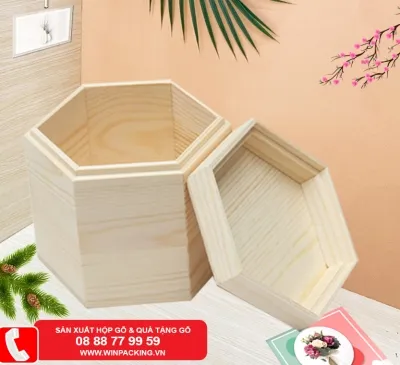 Sản phẩm hop go luc giac dung tra ca phe 2 5296 — Công Ty TNHH Bao Bì Winpacking — MST 3702872021
