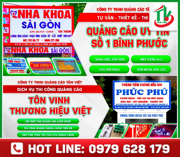 Sản phẩm 1 — Bảng Biển Quảng Cáo Bình Phước - Công Ty TNHH Quảng Cáo Tâm Việt — MST 3702904876