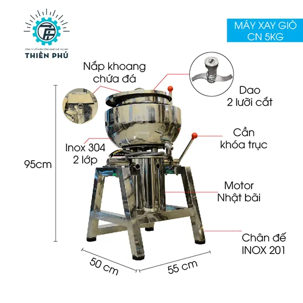 Sản phẩm may xay gio cha 5kg 1 — Chế Tạo Máy Thiên Phú - Công Ty Cổ Phần Công Nghệ Chế Tạo Máy Thiên Phú — MST 3702939727