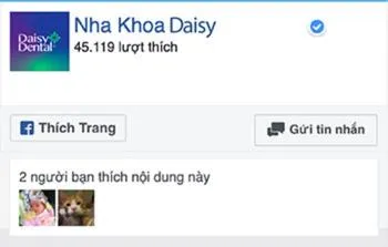 Sản phẩm fanpage nha khoa daisy — Nha Khoa Quốc Tế Daisy - Công Ty CP Đầu Tư Diva Holdings — MST 3702941839