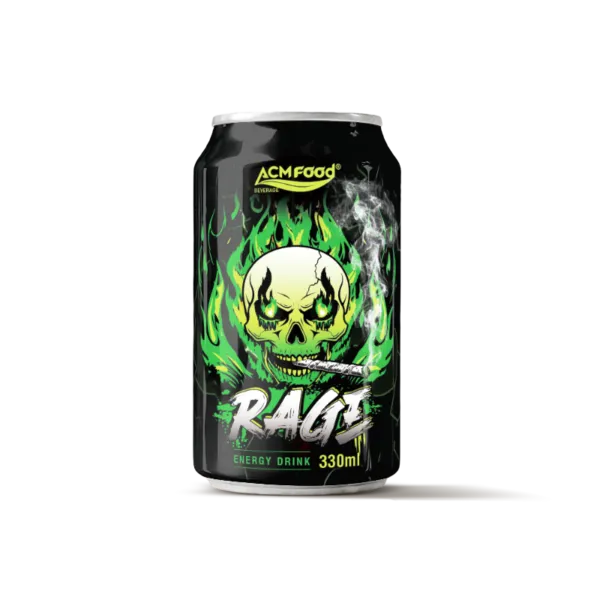 Sản phẩm RAGE ENERGY DRINK_330ML SHORT CAN_GREEN_800PX 600x600 — Công ty TNHH Thực Phẩm ACM — MST 3702952076