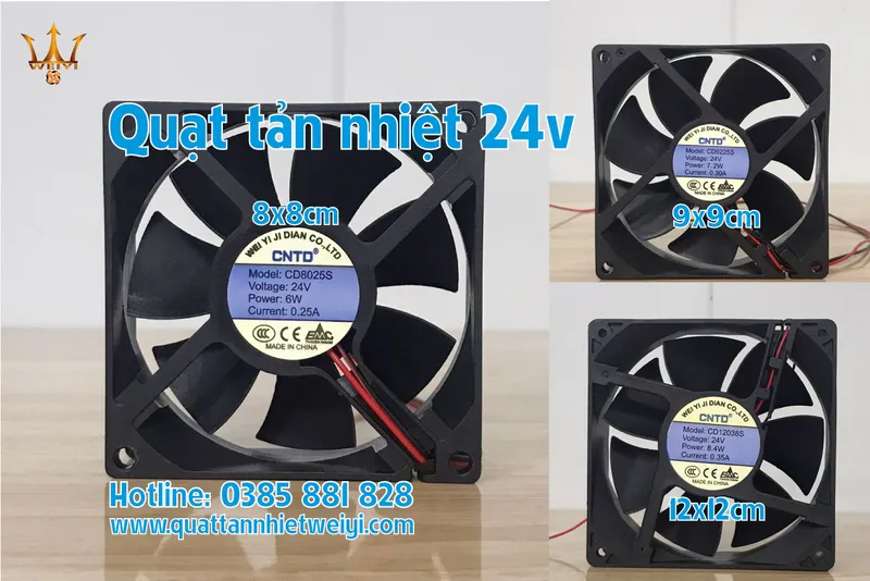 Sản phẩm quat tan nhiet 24v — Công ty TNHH Cơ Điện Wei Yi — MST 3702958511