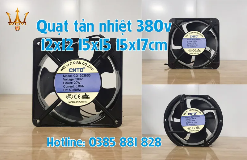 Sản phẩm quat tan nhiet 380v 12 12 15 15 15 17cm — Công ty TNHH Cơ Điện Wei Yi — MST 3702958511