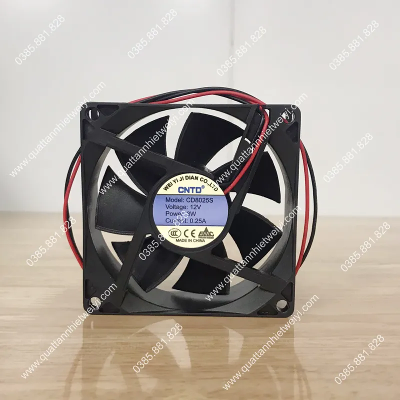 Sản phẩm quat tan nhiet 12v 8x8 cd8025s 025a ma trung cap 1 — Công ty TNHH Cơ Điện Wei Yi — MST 3702958511