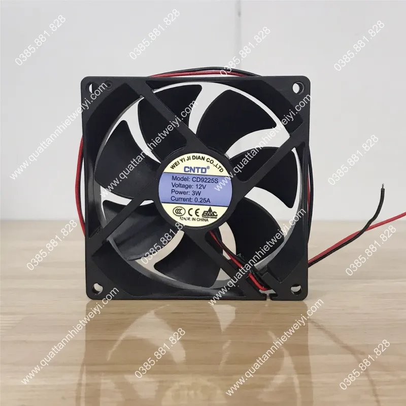 Sản phẩm quat tan nhiet 12v 9x9 cd9225s 025a ma trung cap 1 — Công ty TNHH Cơ Điện Wei Yi — MST 3702958511