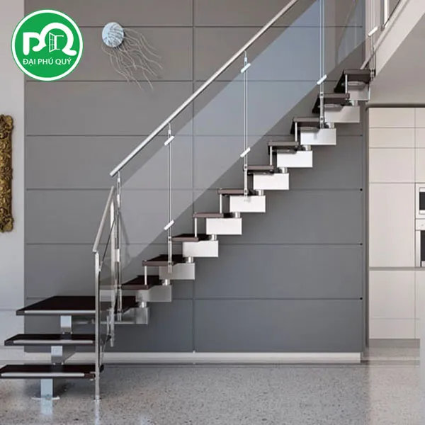 Sản phẩm cau thang kinh tay vin inox — Công Ty TNHH Nhôm Kính Đại Phú Quý — MST 3702992544