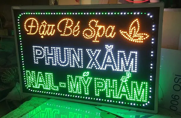 Sản phẩm 9 tuy vao nhu cau ma kich thuoc va hinh dang bien led vay spa duoc thiet ke theo yeu cau dat hang — Công Ty TNHH XD Quảng Cáo Tín Đạt Phát — MST 3703116853