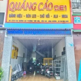 Sản phẩm dich vu thi cong bang hieu quang cao dep ben cat 3570 — Quảng Cáo DE1 - Công Ty TNHH Bảng Hiệu Quảng Cáo Bình Dương — MST 3703225806