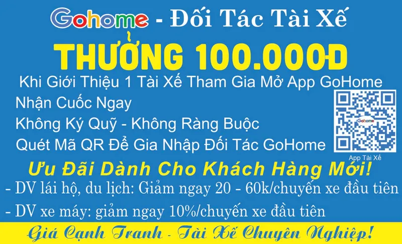 Sản phẩm card1 — Cho Thuê Xe Ô Tô, Xe Du Lịch Gohome Safe - Công Ty TNHH Tài Xế Xe Công Nghệ
Gohome Safe — MST 3703318320