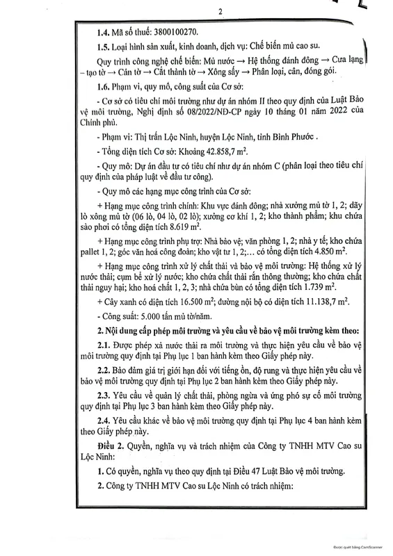Sản phẩm moitruong.1_1 — Cao Su Lộc Ninh - Công Ty TNHH MTV Cao Su Lộc Ninh — MST 3800100270