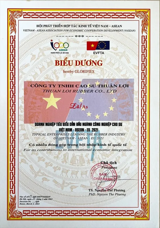 Sản phẩm 2021 dntb — Cao Su Thuận Lợi - Công Ty TNHH Cao Su Thuận Lợi — MST 3800239811