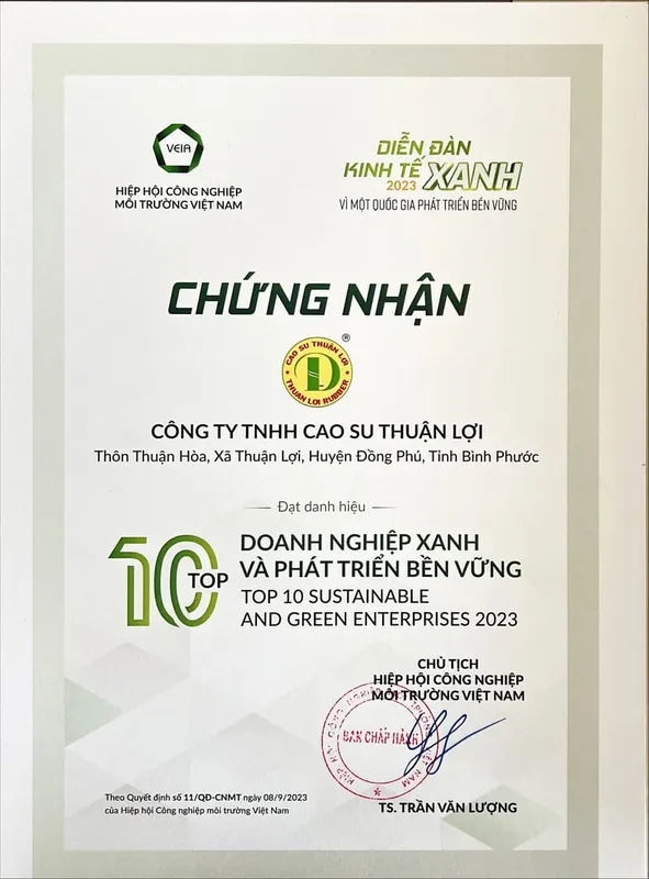 Sản phẩm 2023 — Cao Su Thuận Lợi - Công Ty TNHH Cao Su Thuận Lợi — MST 3800239811