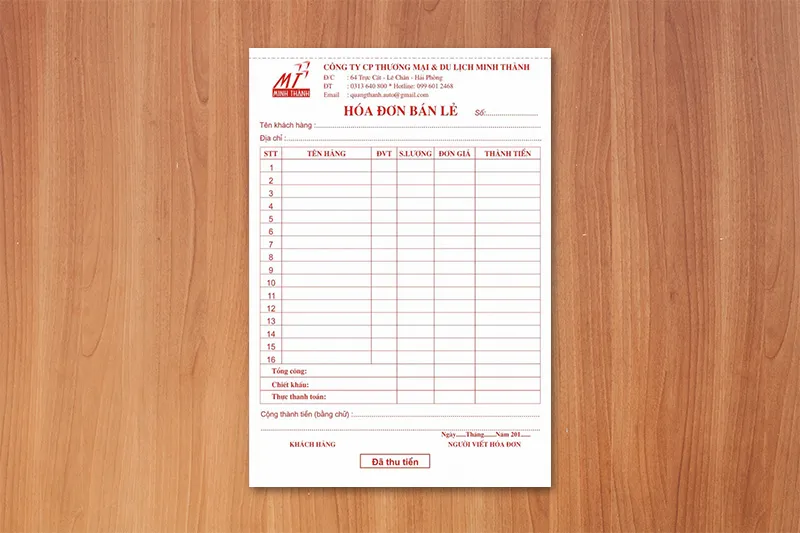 Sản phẩm hoa don tot nhat binh phuoc — In ấn Bình Phước - DNTN Toàn Thắng — MST 3800406276