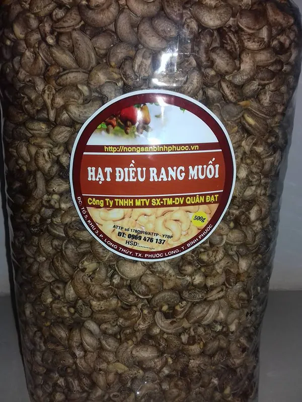 Sản phẩm hat dieu rang muoi bao 10kg1 — Hạt Điều Quân Đạt - Công Ty TNHH SX TM DV Quân Đạt — MST 3801129240