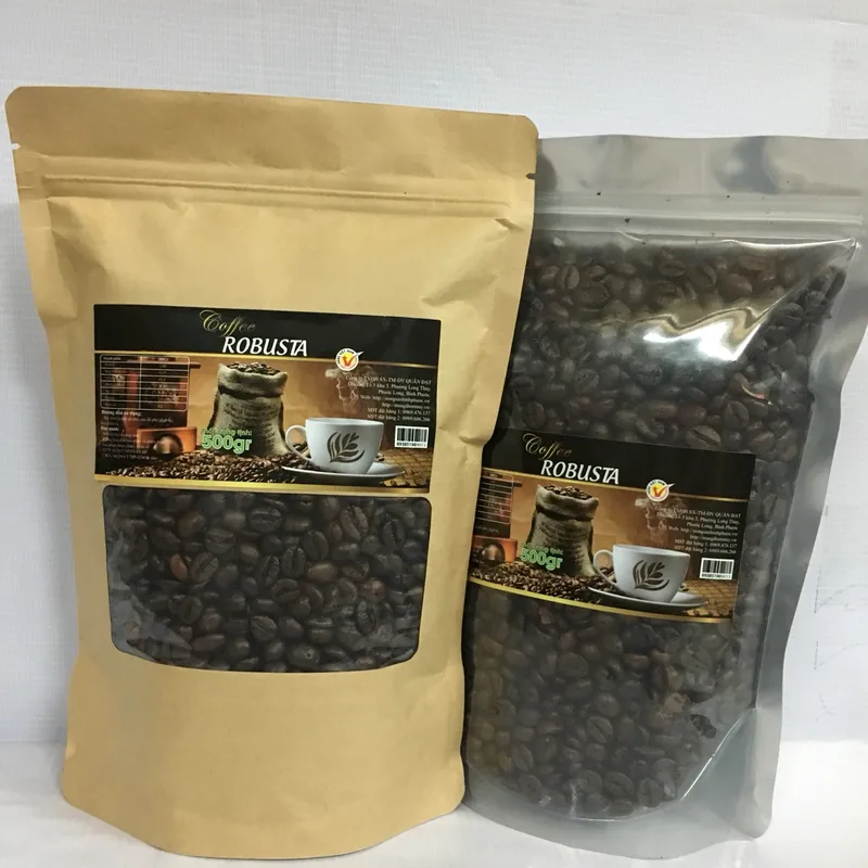 Sản phẩm nhan ca phe rang robusta4 — Hạt Điều Quân Đạt - Công Ty TNHH SX TM DV Quân Đạt — MST 3801129240