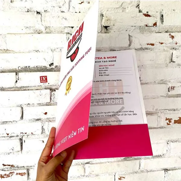 Sản phẩm folder so luong it rich — In Thiên Minh - Công Ty TNHH MTV Thiết Kế In Ấn Thiên Minh — MST 3901284592