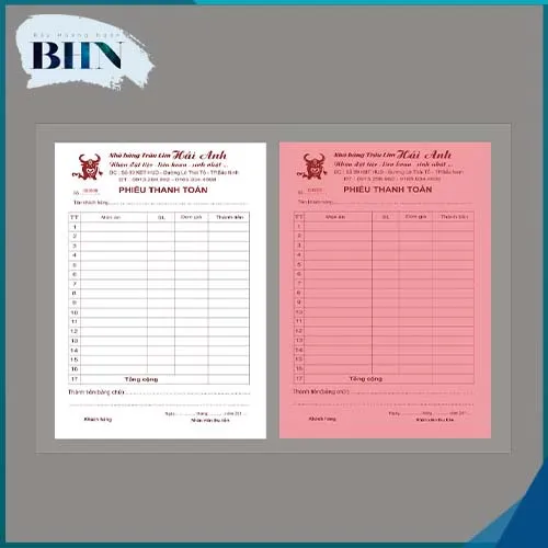 Sản phẩm in hoa don — Dịch Vụ Photocopy - In Ấn Bảy Hoàng Ngân - Công Ty TNHH Dịch Vụ Và Thương Mại
Bảy Hoàng Ngân — MST 4000478273
