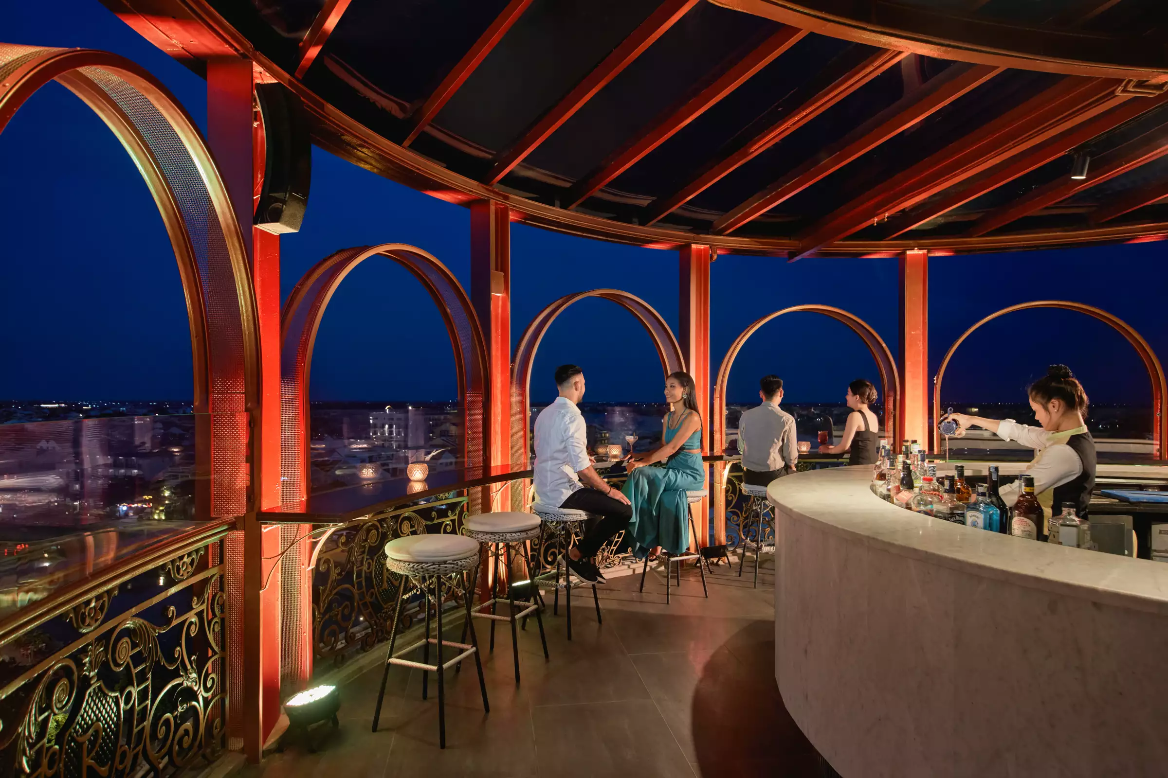 Sản phẩm The Deck Rooftop Bar Evening — Công Ty Cổ Phần Tập Đoàn Royal Capital — MST 4000490016