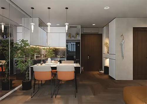 Sản phẩm thiet ke noi that can ho 1 phong ngu phong cach hien dai 10 — Công Ty TNHH Xây Dựng Châu Huy Thịnh — MST 4001125721