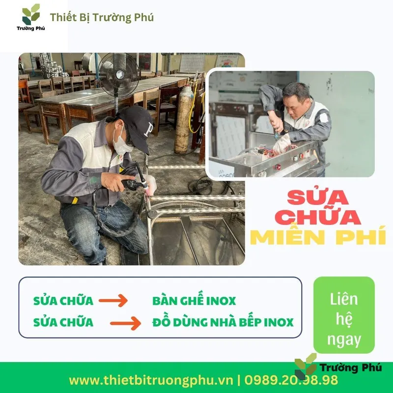 Sản phẩm SUA BAN GHE MIEN PHI — Bếp Công Nghiệp Trường Phú - Công Ty Cổ Phần Cơ Khí Công Nghiệp Trường Phú — MST 4001257118