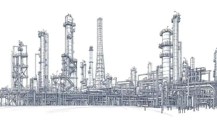 Sản phẩm sketch large industrial refinery with tall towers_591846 5295 — Tổng Công Ty Pisico Bình Định - Công Ty Cổ Phần — MST 4100258987