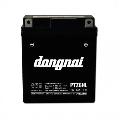 Sản phẩm binh acquy xe may dong nai PTZ6HL 12V 6Ah — ắc Quy Việt Phát - Công Ty TNHH Việt Phát — MST 4100598207