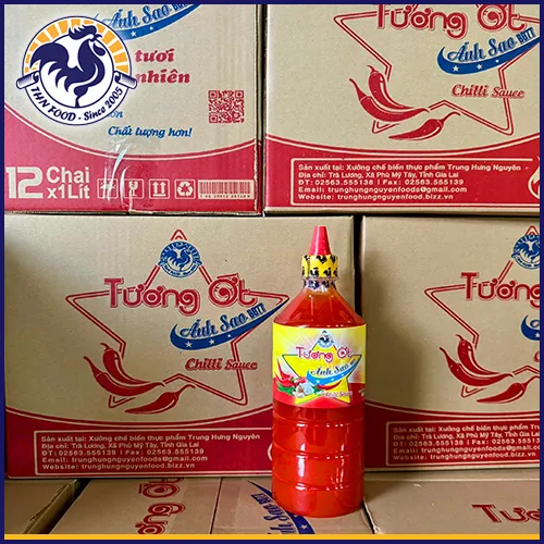 Sản phẩm tuong ot anh sao 1 — Gia Vị Trung Hưng Nguyên - Xưởng Chế Biến Thực Phẩm Trung Hưng Nguyên — MST 4101443100