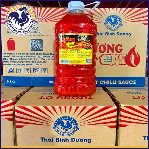 Sản phẩm tuong ot thai binh duong 4.5kg — Gia Vị Trung Hưng Nguyên - Xưởng Chế Biến Thực Phẩm Trung Hưng Nguyên — MST 4101443100