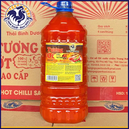 Sản phẩm tuong ot thai binh duong 5kg — Gia Vị Trung Hưng Nguyên - Xưởng Chế Biến Thực Phẩm Trung Hưng Nguyên — MST 4101443100