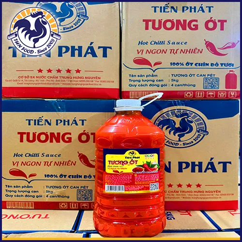 Sản phẩm tuong ot tien phat 4.5kg — Gia Vị Trung Hưng Nguyên - Xưởng Chế Biến Thực Phẩm Trung Hưng Nguyên — MST 4101443100