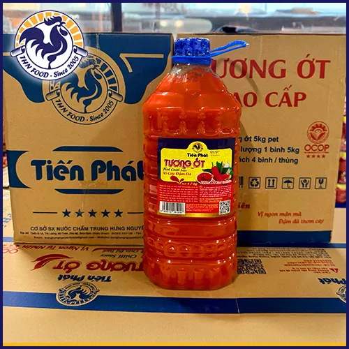 Sản phẩm tuong ot tien phat 4.7kg — Gia Vị Trung Hưng Nguyên - Xưởng Chế Biến Thực Phẩm Trung Hưng Nguyên — MST 4101443100