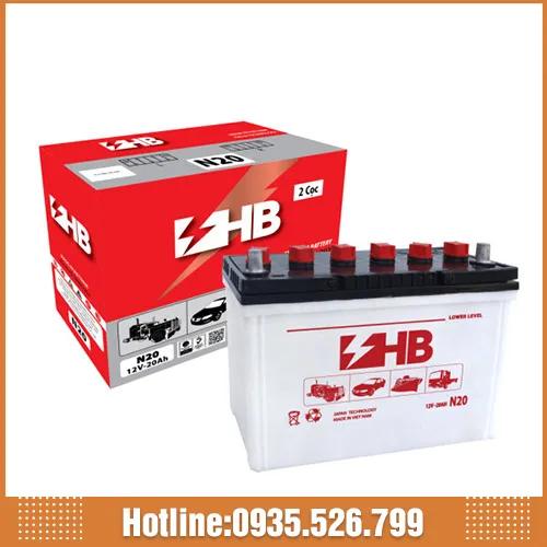 Sản phẩm HB N20 2 coc — ắc Quy Miền Trung - Công Ty TNHH ắc Quy Miền Trung — MST 4101560301