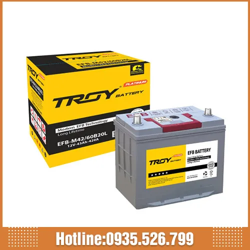 Sản phẩm Troy EFB M42 60B20L — ắc Quy Miền Trung - Công Ty TNHH ắc Quy Miền Trung — MST 4101560301