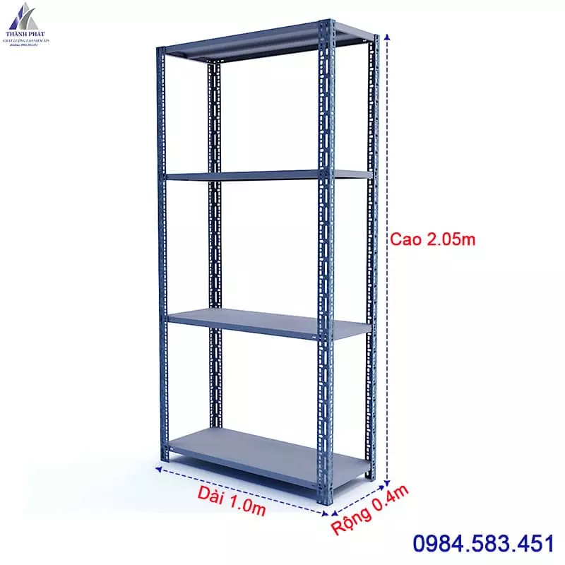 Sản phẩm ke sat v lo 4 tang dai 1m — Kệ Siêu Thị Thành Phát - Công Ty TNHH Đầu Tư TMDV Thành Phát — MST 4101604608