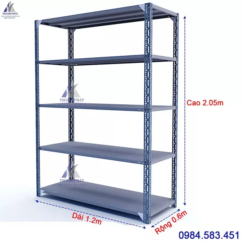 Sản phẩm ke sat v lo 5 tang dai 120cm — Kệ Siêu Thị Thành Phát - Công Ty TNHH Đầu Tư TMDV Thành Phát — MST 4101604608